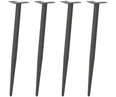 Kavos staliuko kojelės, 4 vnt., antracito, 72-73cm, plienas