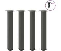 Konsolinio stalo kojos, 4 vnt., antracito spalvos, 72-74 cm, plienas