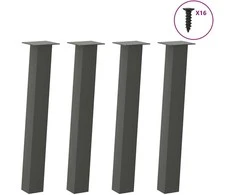 Konsolinio stalo kojos, 4 vnt., antracito spalvos, 72 cm, plienas