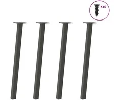 Konsolinio stalo kojos, 4 vnt., antracito spalvos, 72 cm, plienas