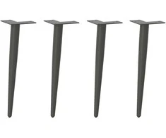 Kavos staliuko kojelės, 4 vnt., antracito, 30-31cm, plienas