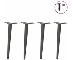 Kavos staliuko kojelės, 4 vnt., antracito, 30-31cm, plienas