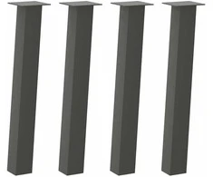 Konsolinio stalo kojos, 4 vnt., antracito spalvos, 72 cm, plienas