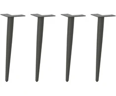 Kavos staliuko kojelės, 4 vnt., antracito, 42-43cm, plienas
