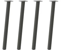 Konsolinio stalo kojos, 4 vnt., antracito spalvos, 72 cm, plienas