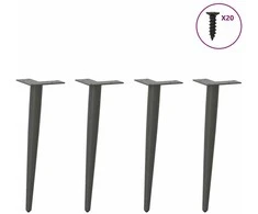 Kavos staliuko kojelės, 4 vnt., antracito, 42-43cm, plienas