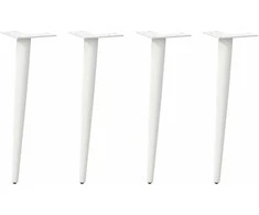 Kavos staliuko kojelės, 4 vnt., balta, 30-31cm, plienas