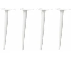Kavos staliuko kojelės, 4 vnt., balta, 42-43cm, plienas