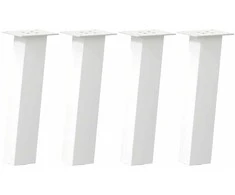 Kavos staliuko kojelės, 4 vnt., baltos, 42 cm, plienas