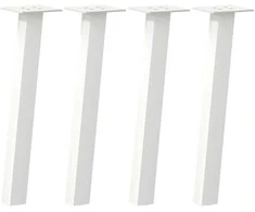 Kavos staliuko kojelės, 4 vnt., baltos, 42 cm, plienas