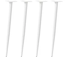 Kavos staliuko kojelės, 4 vnt., balta, 72-73cm, plienas