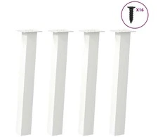 Konsolinio stalo kojos, 4 vnt., baltos, 72 cm, plienas