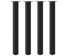 Baro stalo kojos, 4 vnt., juodos, 100-102 cm, plienas