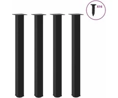 Baro stalo kojos, 4 vnt., juodos, 100-102 cm, plienas