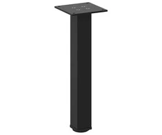 Kavos staliuko kojelės, 4 vnt., juodos, 42-44 cm, plienas