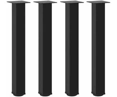 Konsolinio stalo kojelės, 4 vnt., juodos, 72-74 cm, plienas