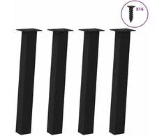 Konsolinio stalo kojos, 4 vnt., juodos, 72 cm, plienas