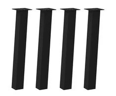 Konsolinio stalo kojos, 4 vnt., juodos, 72 cm, plienas