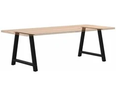 Kavos staliuko kojelės, A formos, 2 vnt., juoda, 90x(72-73)cm