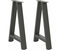 Valgomojo stalo kojos, 2 vnt., antracito spalvos, 60x(72-73) cm, plienas