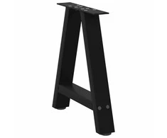Kavos staliuko kojelės, A formos, 2 vnt., juodos, 38x(42-43) cm, plienas