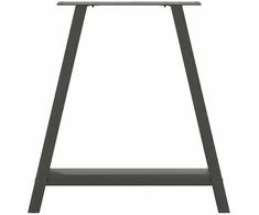 Valgomojo stalo kojos, 2 vnt., antracito spalvos, 80x(72-73) cm, plienas, A formos