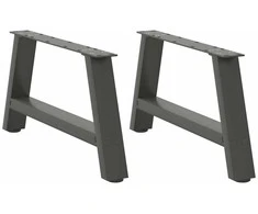 Kavos staliuko kojelės, 2 vnt., antracito spalvos, 60x(30-31) cm, plienas