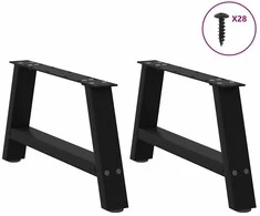 Kavos staliuko kojelės, A formos, 2 vnt., juoda, 70x(30-31)cm