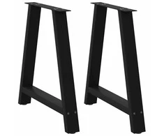 Kavos staliuko kojelės, A formos, 2 vnt., juoda, 70x(72-73)cm