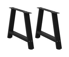Kavos staliuko kojelės, A formos, 2 vnt., juodos, 70x(42-43) cm, plienas
