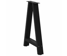 Valgomojo stalo kojelės, A formos, 2 vnt., juodos, 60x(72-73) cm, plienas