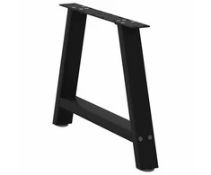 Kavos staliuko kojelės, A formos, 2 vnt., juoda, 60x(42-43)cm