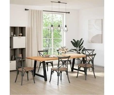Kavos staliuko kojelės, A formos, 2 vnt., juoda, 90x(72-73)cm