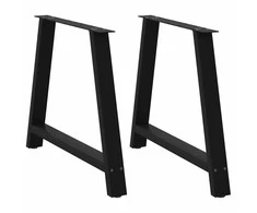 Kavos staliuko kojelės, A formos, 2 vnt., juoda, 100x(72-73)cm