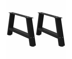 Kavos staliuko kojelės, A formos, 2 vnt., juoda, 70x(30-31)cm