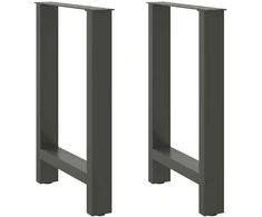 Kavos staliuko kojelės, antracito, 2 vnt., 60x(72-73)cm