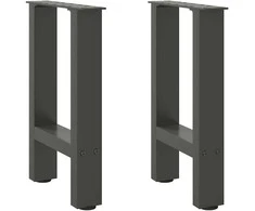 Kavos staliuko kojelės, antracito, 2 vnt., 38x(42-43)cm