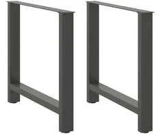 Kavos staliuko kojelės, antracito, 2 vnt., 80x(72-73)cm