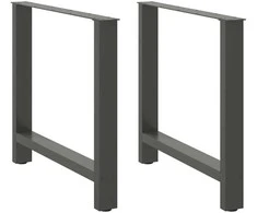 Valgomojo stalo kojos, antracito spalvos, 2 vnt., 70x(72-73) cm, plienas