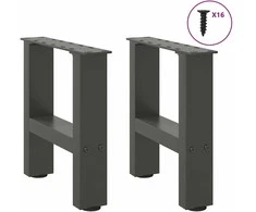 Kavos staliuko kojelės, antracito, 2 vnt., 30x(30-31)cm
