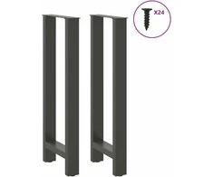 Baro stalo kojos, antracito spalvos, 2 vnt., 50x(100-101) cm, plienas