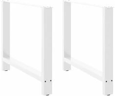 Valgomojo stalo kojos, baltos, 2 vnt., 100 x (72-73) cm, plienas
