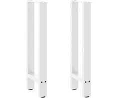 Kavos staliuko kojelės, balta, 2 vnt., 38x(72-73)cm, plienas