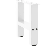 Kavos staliuko kojelės, balta, 2 vnt., 40x(30-31)cm, plienas