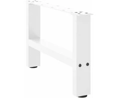 Kavos staliuko kojelės, balta, 2 vnt., 50x(30-31)cm, plienas