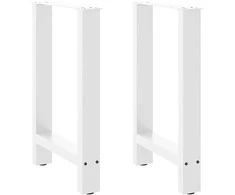 Kavos staliuko kojelės, balta, 2 vnt., 50x(72-73)cm, plienas