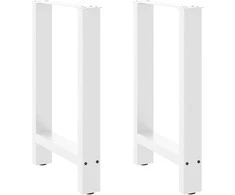 Kavos staliuko kojelės, balta, 2 vnt., 60x(72-73)cm, plienas