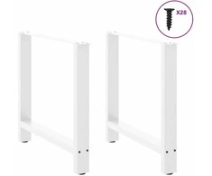 Valgomojo stalo kojos, baltos, 2 vnt., 70x(72-73) cm, plienas