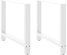Valgomojo stalo kojos, baltos, 2 vnt., 90x(72-73) cm, plienas