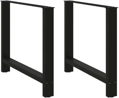 Valgomojo stalo kojos, juodos, 2 vnt., 100 x (72-73) cm, plienas